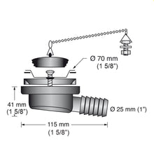 Load image into Gallery viewer, Scandvik Low Profile Drain Stopper - 1" Outlet [10306P]
