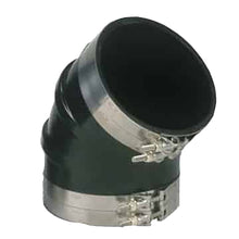 Load image into Gallery viewer, Trident Marine 8" ID 45-Degree EPDM Black Rubber Molded Wet Exhaust Elbow w/4 T-Bolt Clamps [TRL-845-S/S]
