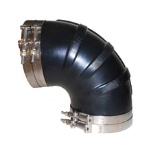 Load image into Gallery viewer, Trident Marine 4" ID 90-Degree EPDM Black Rubber Molded Wet Exhaust Elbow w/4 T-Bolt Clamps [TRL-490-S/S]
