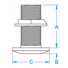 Load image into Gallery viewer, GROCO 2-1/2" Bronze Thru-Hull Fitting w/Nut [TH-2500-W]
