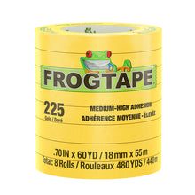 Load image into Gallery viewer, FrogTape CP 225 Medium-High Adhesion Masking Tape - 18MM x 55M x 12-Pack - Gold - Rated f/225F [105545]

