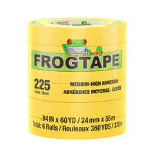 Load image into Gallery viewer, FrogTape CP 225 Medium-High Adhesion Masking Tape - 24MM x 55M x 12-Pack - Gold - Rated f/225F [105320]

