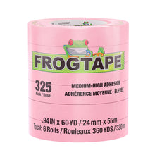 Load image into Gallery viewer, FrogTape CP 325 Medium-High Adhesion Masking Tape - 24MM x 55M x 12-Pack - Pink - Rated f/325F [105333]
