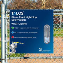 Load image into Gallery viewer, TALOS Standard Lightning Detector w/14"x14" Safety Information Sign [SFD-1414P-MTB]
