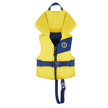 Load image into Gallery viewer, Mustang Lil&#39; Legends Child Foam Vest - Yellow/Navy [MV3556-844-0]
