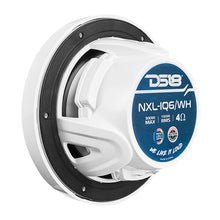 Load image into Gallery viewer, DS18 6.5" 2-Way Coaxial Marine Speakers w/Digital LED Lights  Bullet Tweeter - White - 150W, 4-Ohm [NXL-IQ6/WH]
