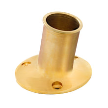 Load image into Gallery viewer, Whitecap Top Mount Flag Pole Socket - 1" ID - Polished Brass [S-5002BC]
