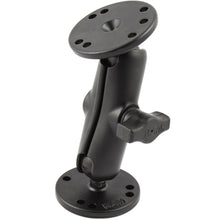 Load image into Gallery viewer, RAM Mount 1" Ball Double Socket Arm w/2 2.5" Round Bases - AMPS Hole Pattern [RAM-B-101U]
