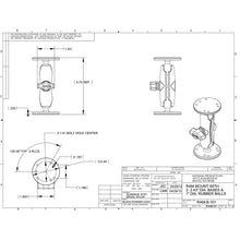 Load image into Gallery viewer, RAM Mount 1&quot; Ball Light Use Surface Mount f/Garmin echo 100, 150, 300c [RAM-B-101-G4]
