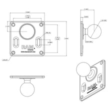 Load image into Gallery viewer, RAM Mount 75mm x 75mm VESA 3.625" Plate w/1.5" Diameter Ball [RAM-2461U]
