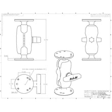 Load image into Gallery viewer, RAM Mount 1.5&quot; Ball Mount w/Short Double Socket Arm &amp; 2/2.5&quot; Round Bases [RAM-101U-B]
