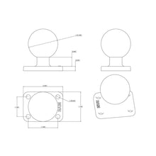 Load image into Gallery viewer, RAM Mount 1.5" x 2" Rectangle Base w/1.5" Ball [RAM-202U-152]
