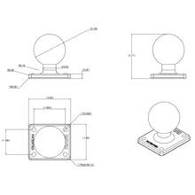 Load image into Gallery viewer, RAM Mount 2" x 1.7" Base w/AMPs Hole Pattern &amp; 1.5" Ball [RAM-347U]
