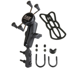 Load image into Gallery viewer, RAM Mount Combination Brake/Clutch Reservoir U-Bolt Mount w/Universal X-Grip Cell/iPhone Cradle [RAM-B-174-UN7U]
