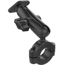 Load image into Gallery viewer, RAM Mount Torque 1-1/8" - 1-1/2" Diameter Handlebar/Rail Base w/1" Ball, Medium Arm  Diamond Ball Plate [RAM-B-408-112-15-238U]
