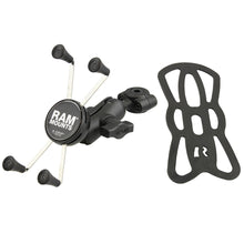 Load image into Gallery viewer, RAM Mount RAM Torque 3/8" - 5/8" Diameter Mini Rail Base with 1" Ball, Short Arm and X-Grip for Larger Phones [RAM-B-408-37-62-A-UN10]
