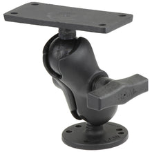 Load image into Gallery viewer, RAM Mount 1.5" Ball Mount w/2.5" Round Base, Short Arm  2" x 4" Plate f/Humminbird Helix 7 Only [RAM-202-24-B-202U]
