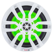 Load image into Gallery viewer, DS18 HYDRO 8" 2-Way Marine Speakers w/RGB LED Lights 375W - White [NXL-8]
