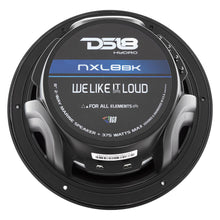 Load image into Gallery viewer, DS18 HYDRO 8" 2-Way Marine Speakers w/RGB LED Lights 375W - Matte Black [NXL-8BK]
