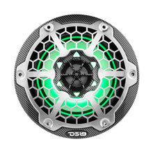 Load image into Gallery viewer, DS18 HYDRO 6.5" 2-Way Marine Speakers w/RGB LED Lights 300W - Black Carbon Fiber [CF-65]
