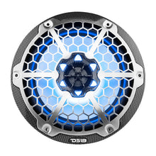 Load image into Gallery viewer, DS18 HYDRO 8" 2-Way Marine Speakers w/RGB LED Lights 450W - Black Carbon Fiber [CF-8]
