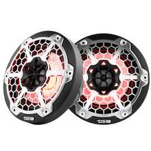 Load image into Gallery viewer, DS18 New Edition HYDRO 6.5" 2-Way Marine Speakers w/RGB LED Lighting 300W - Black [NXL-6M/BK]
