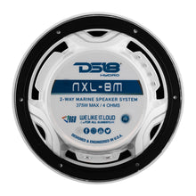 Load image into Gallery viewer, DS18 New Edition HYDRO 8" 2-Way Marine Speakers w/RGB LED Lighting 375W - White [NXL-8M/WH]
