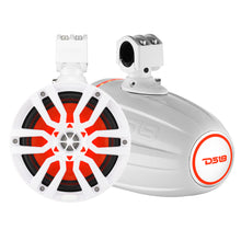Load image into Gallery viewer, DS18 X Series HYDRO 6.5" Wakeboard Pod Tower Speaker w/RGB LED Light - 300W - White [NXL-X6TP/WH]
