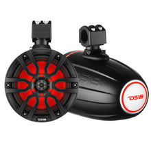 Load image into Gallery viewer, DS18 X Series HYDRO 6.5" Wakeboard Pod Tower Speaker w/RGB LED Lights - 300W - Matte Black [NXL-X6TP/BK]
