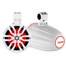 Load image into Gallery viewer, DS18 X Series HYDRO 8" Wakeboard Pod Tower Speaker w/RGB LED Light - 375W - White [NXL-X8TP/WH]
