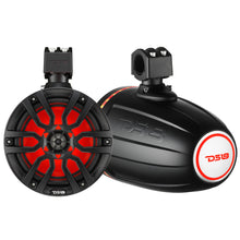 Load image into Gallery viewer, DS18 X Series HYDRO 8" Wakeboard Pod Tower Speaker w/RGB LED Light - 375W - Matte Black [NXL-X8TP/BK]
