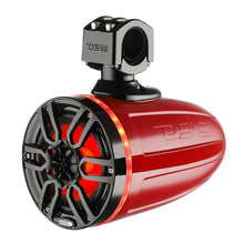 Load image into Gallery viewer, DS18 X Series HYDRO 6.5" Wakeboard Pod Tower Speakers w/RGB LED Light - 300W - Red [NXL-X6TP/RD]
