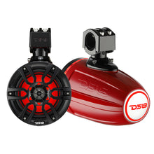 Load image into Gallery viewer, DS18 X Series HYDRO 6.5" Wakeboard Pod Tower Speakers w/RGB LED Light - 300W - Red [NXL-X6TP/RD]
