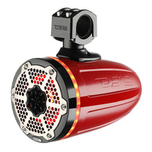 Load image into Gallery viewer, DS18 6.5" Neodymium Marine Towers w/Built-in Passive Radiator, 1" Driver  RGB LED Light - 450 Watts (Pair) - Red [NXL-X6TPNEO/RD]
