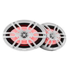 Load image into Gallery viewer, DS18 HYDRO 6 x 9" 2-Way Marine Speakers w/Integrated RGB LED Lights - 375W - White [NXL-69/WH]
