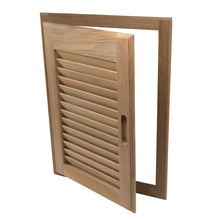 Load image into Gallery viewer, Whitecap Teak Louvered Door &amp; Frame - Right Hand - 15" x 20" [60724]
