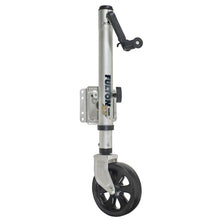 Load image into Gallery viewer, Fulton XLT 1500 lbs. Swing Away Bolt-On Jack w/12" Travel &amp; 8" Poly Wheel - Sharkskin Finish [141133]
