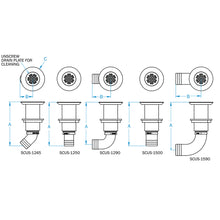 Load image into Gallery viewer, GROCO 1-1/2" Hose Barb Stainless Straight Deck Drain [SCUS-1500]
