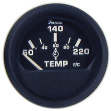 Load image into Gallery viewer, Faria Euro Black 2" Cylinder Head Temperature Gauge (60 to 220 F) with Sender [12819]
