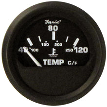 Load image into Gallery viewer, Faria Euro Black 2" Water Temperature Gauge - Metric (40 to 120 C) [12814]

