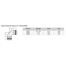 Load image into Gallery viewer, Viega ProPress 2-1/2" - 90 Copper Elbow - Double Press Connection - Smart Connect Technology [20623]

