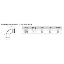 Load image into Gallery viewer, Viega ProPress 2-1/2" - 90 Copper Elbow - Street/Press Connection - Smart Connect Technology [20638]
