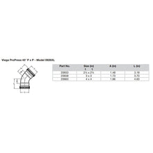 Load image into Gallery viewer, Viega ProPress 2-1/2" - 45 Copper Elbow - Double Press Connection - Smart Connect Technology [20653]
