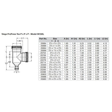 Load image into Gallery viewer, Viega ProPress 2-1/2" Copper Tee - Triple Press Connection - Smart Connect Technology [20683]
