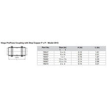 Load image into Gallery viewer, Viega ProPress 3/4" Copper Coupling w/Stop - Double Press Connection - Smart Connect Technology [78052]
