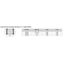 Load image into Gallery viewer, Viega ProPress 2-1/2" Copper Coupling w/Stop Double Press Connection - Smart Connect Technology [20728]
