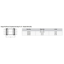 Load image into Gallery viewer, Viega ProPress 2-1/2" Copper Coupling w/o Stop - Double Press Connection - Smart Connect Technology [20743]
