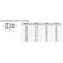 Load image into Gallery viewer, Viega ProPress 1-1/4" x 1" Copper Reducer - Double Press Connection - Smart Connect Technology [78157]
