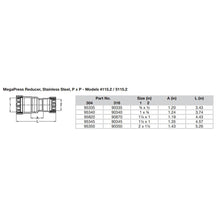 Load image into Gallery viewer, Viega MegaPress 1" x 3/4" Stainless Steel 304 Reducer - Double Press Connection - Smart Connect Technology [95340]

