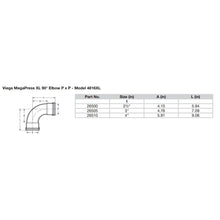 Load image into Gallery viewer, Viega MegaPress 2-1/2" 90 Carbon Steel Elbow w/FKM - Double Press Connection - Smart Connect Technology [26500]
